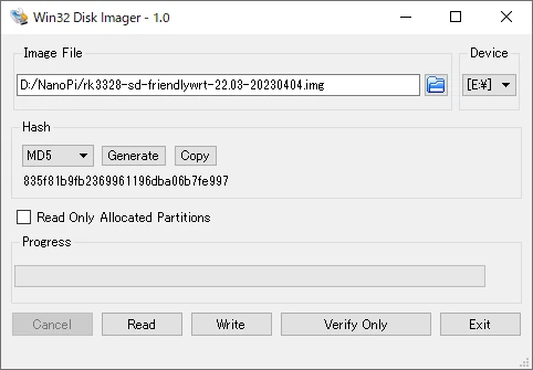 Win32 Disk Imager